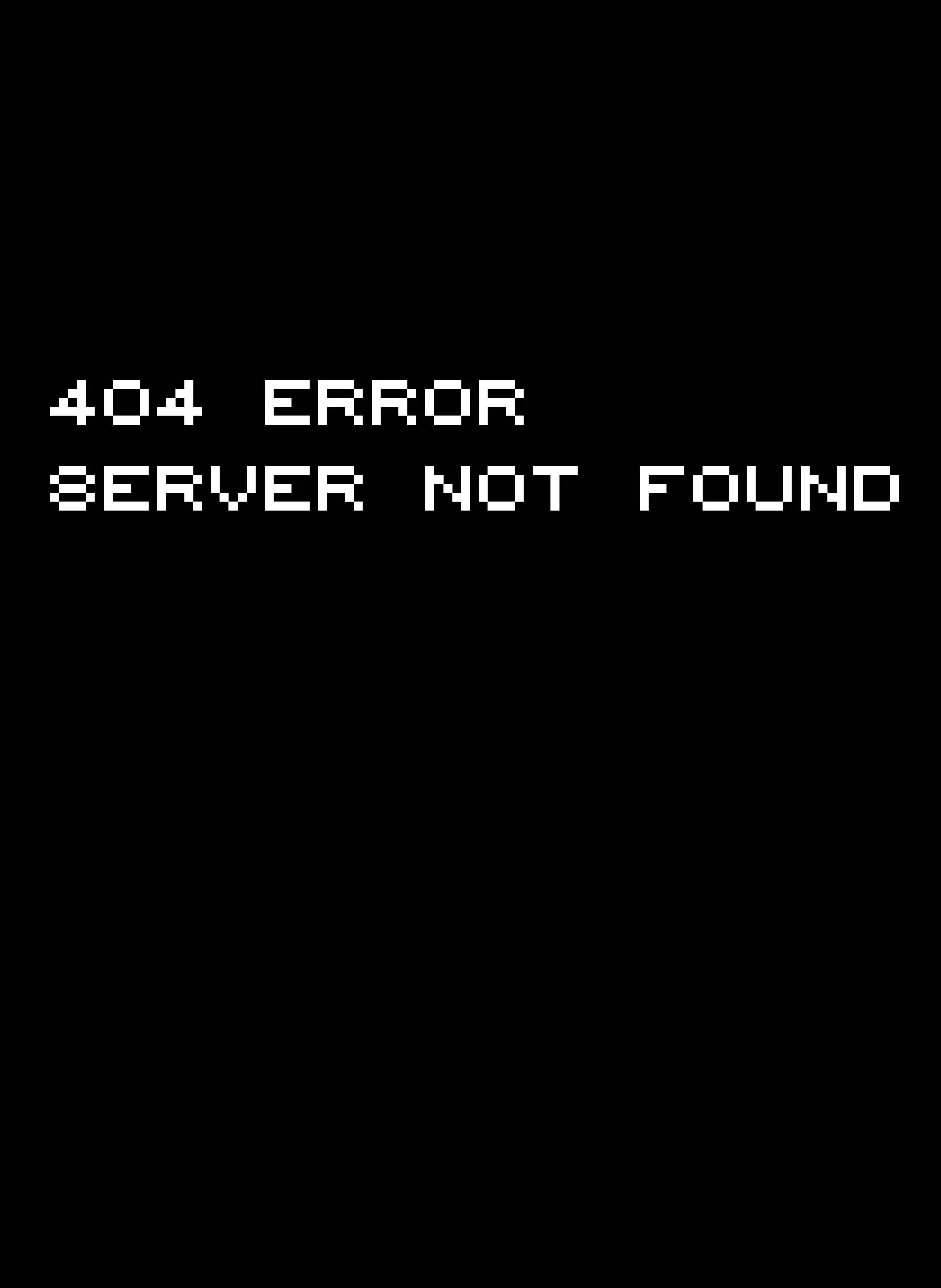 404 Error Server Not Found T-Shirt