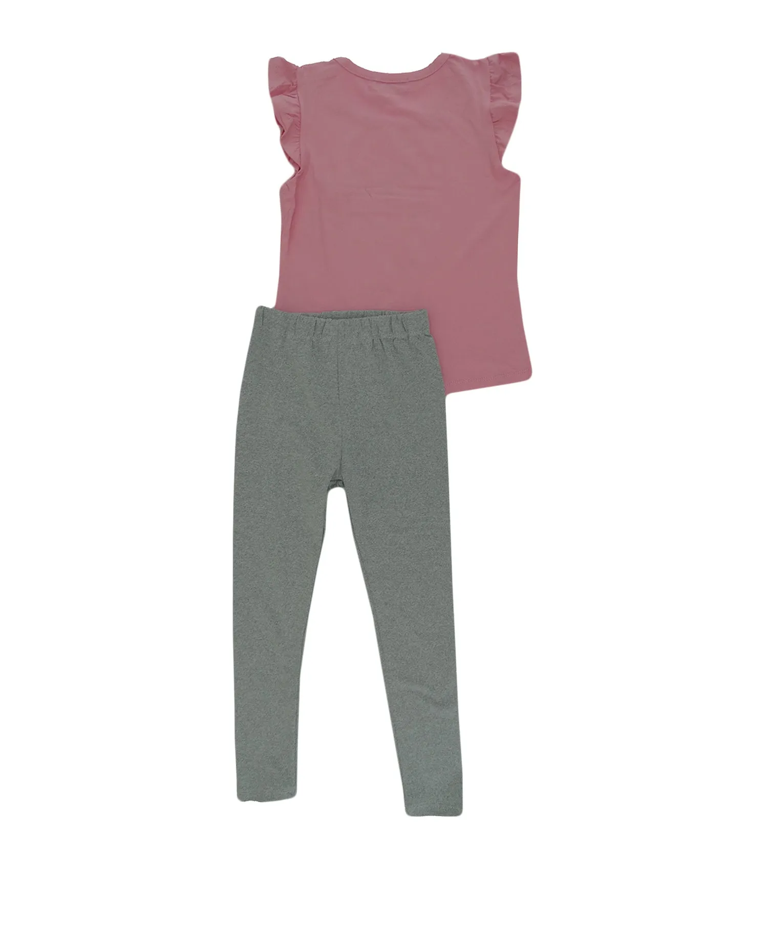 55953,Girls' 2 Piece Apple Bottom, Printed Top & Leggings Set