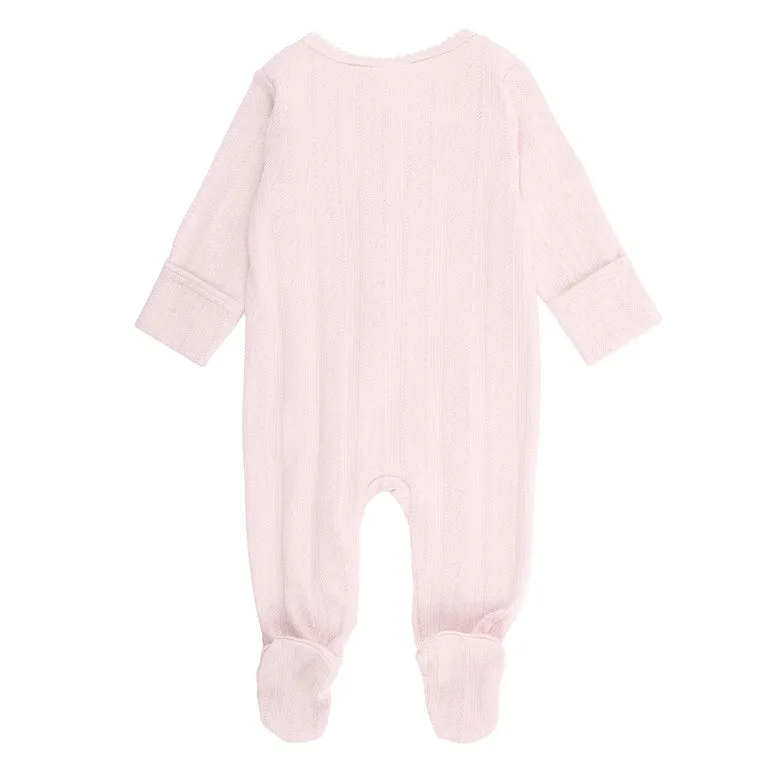 Bebe - Pink Pointelle Onesie
