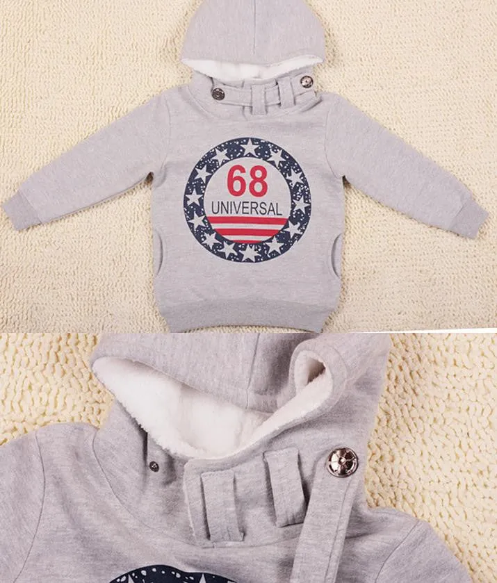 Boys Hoodies fashion lovely thick warm kids hoodies boys long sleeve t-shirts children tops for autumn and winter