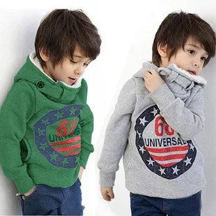 Boys Hoodies fashion lovely thick warm kids hoodies boys long sleeve t-shirts children tops for autumn and winter