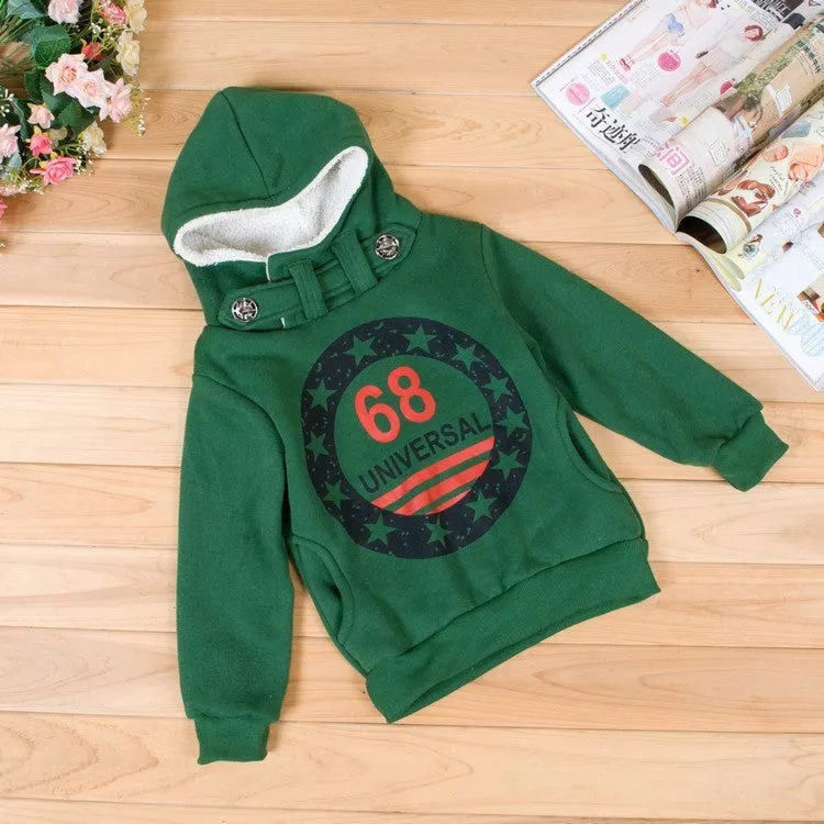 Boys Hoodies fashion lovely thick warm kids hoodies boys long sleeve t-shirts children tops for autumn and winter