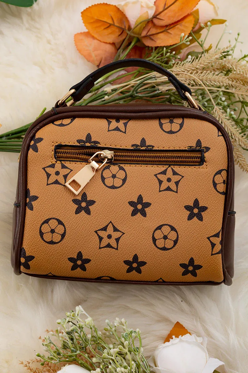 Brown Star Print Crossbody