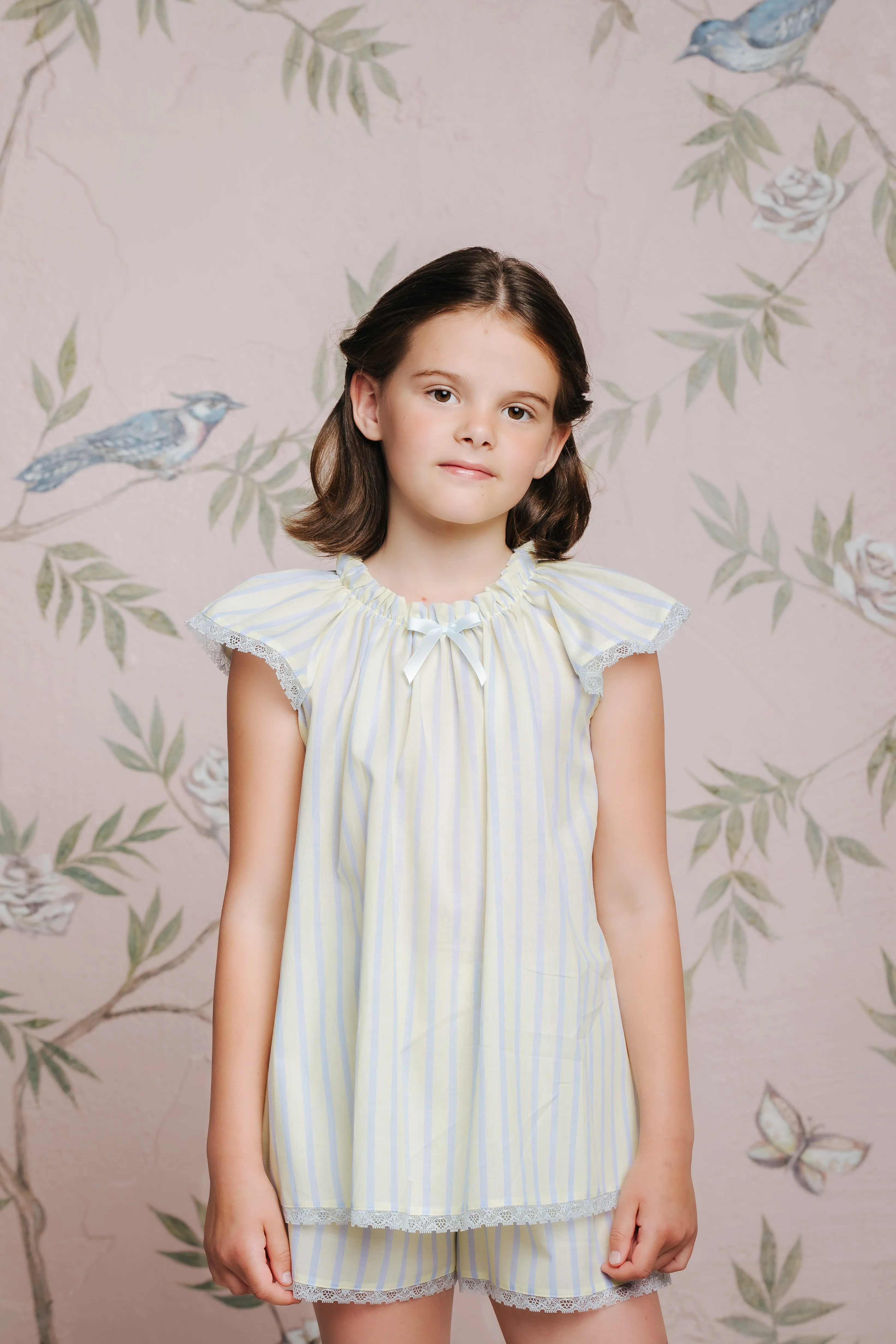 Yellow Striped Childrens Pyjama Set by CARITA