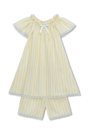 Yellow Striped Childrens Pyjama Set by CARITA