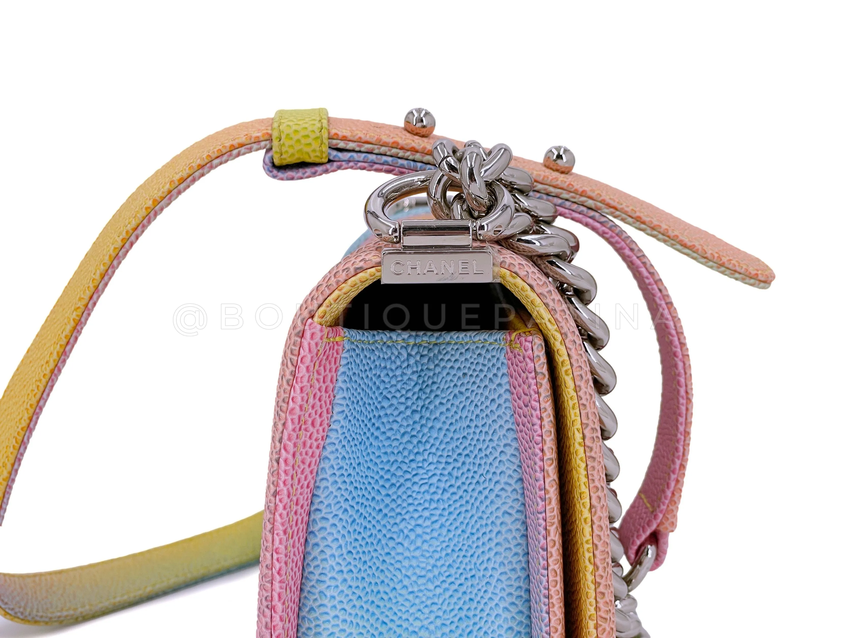 Chanel 17C Rainbow Caviar Coco Cuba Small Boy Flap Bag