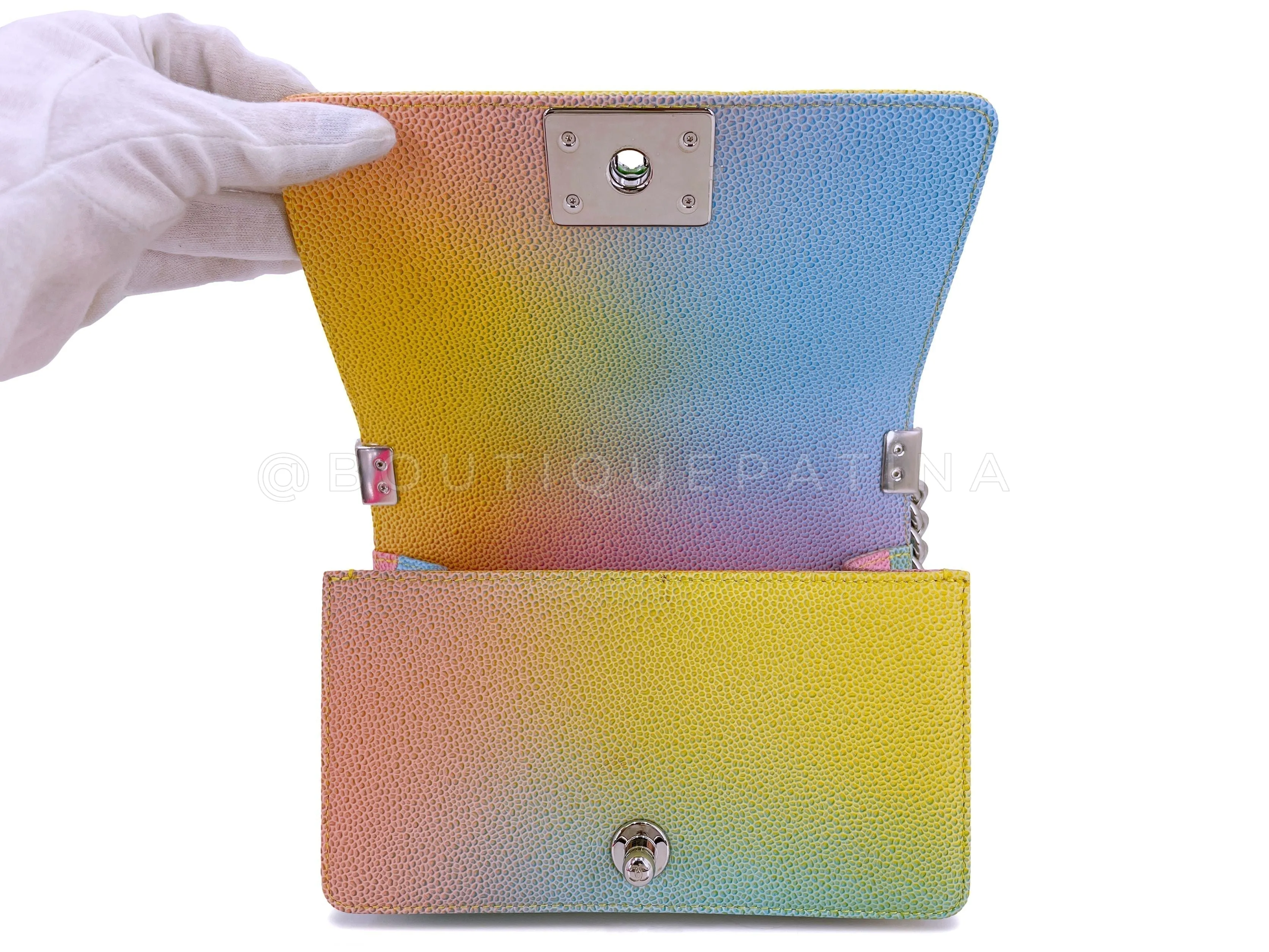 Chanel 17C Rainbow Caviar Coco Cuba Small Boy Flap Bag