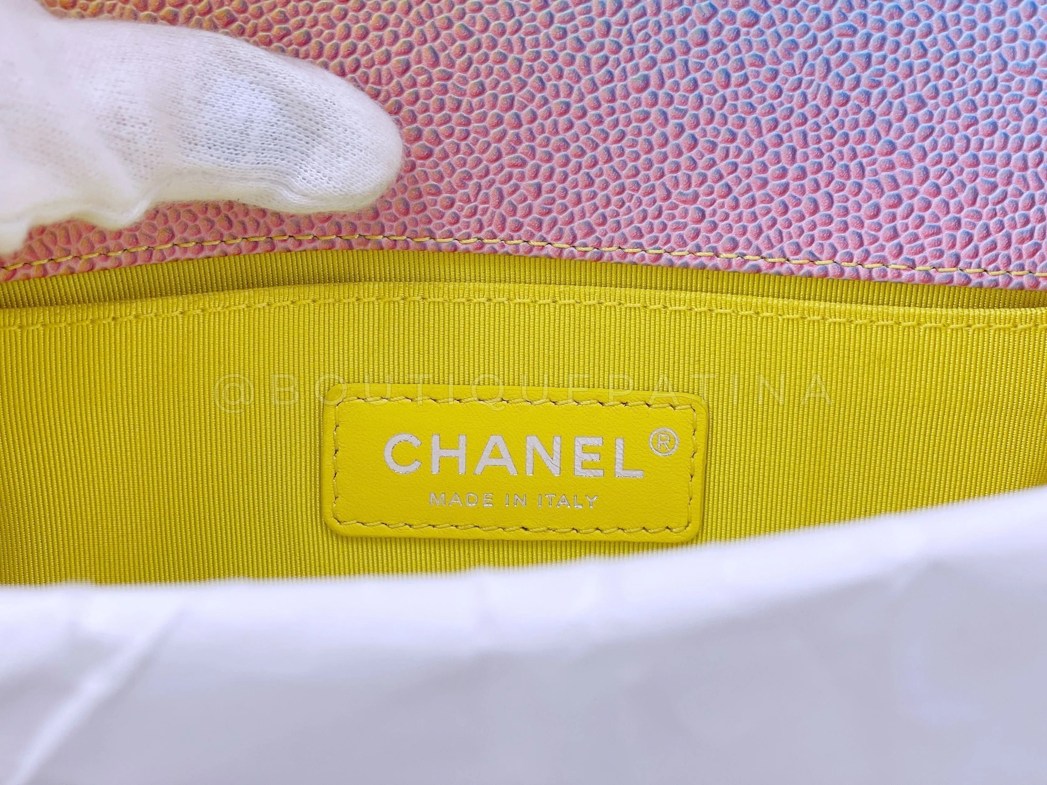 Chanel 17C Rainbow Caviar Coco Cuba Small Boy Flap Bag