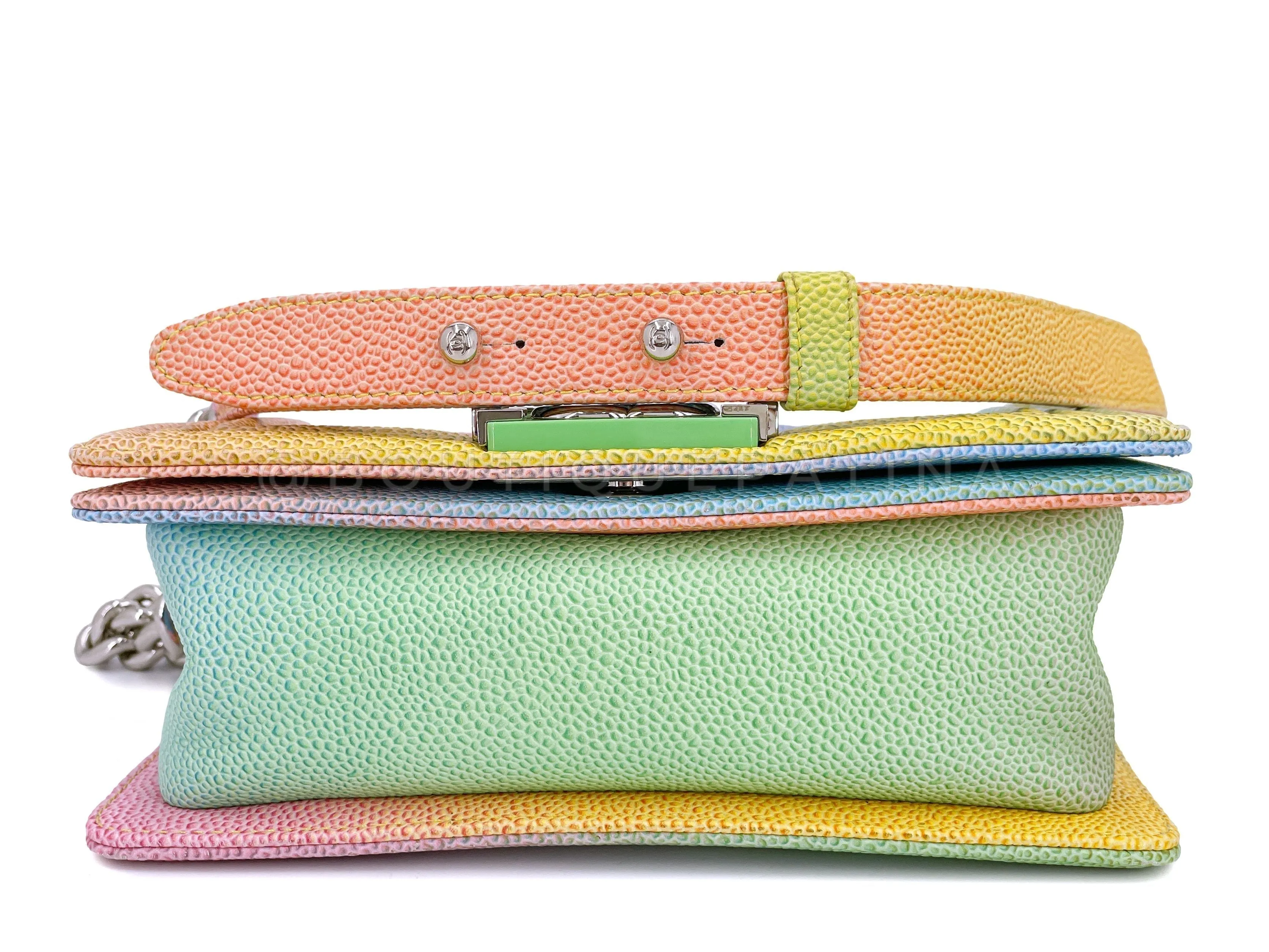 Chanel 17C Rainbow Caviar Coco Cuba Small Boy Flap Bag