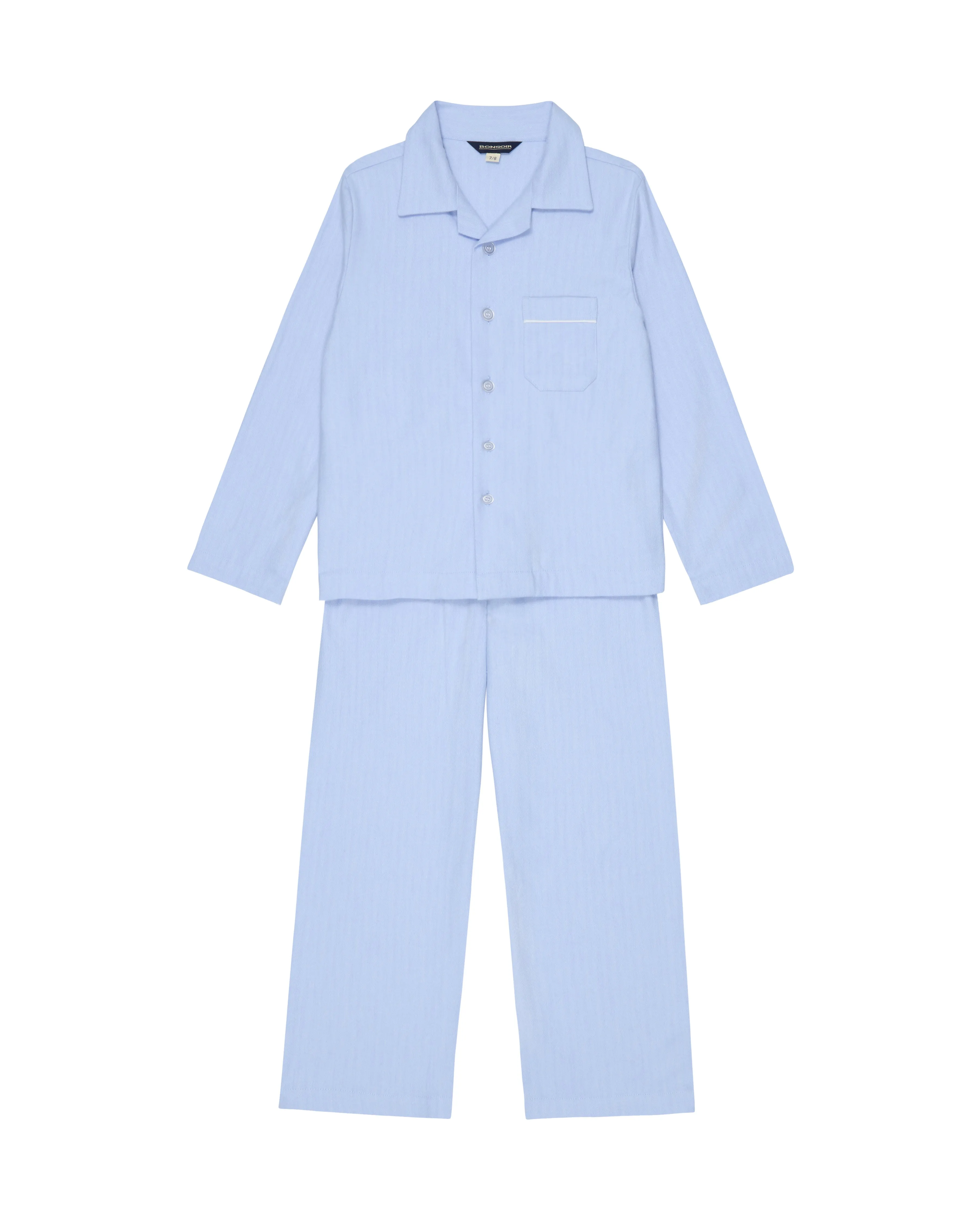 Children's Brushed Cotton Pyjamas - Blue