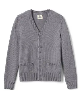 Children's school uniform for boys Lands' End modal button front cotton sweater