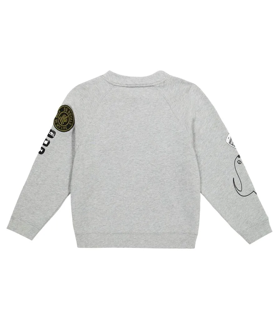 Cotton sweatshirt with Dolce&Gabbana print, gray