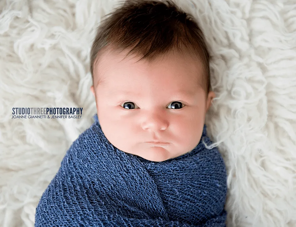 Dark Blue Jean Stretch Knit Newborn Baby Wrap