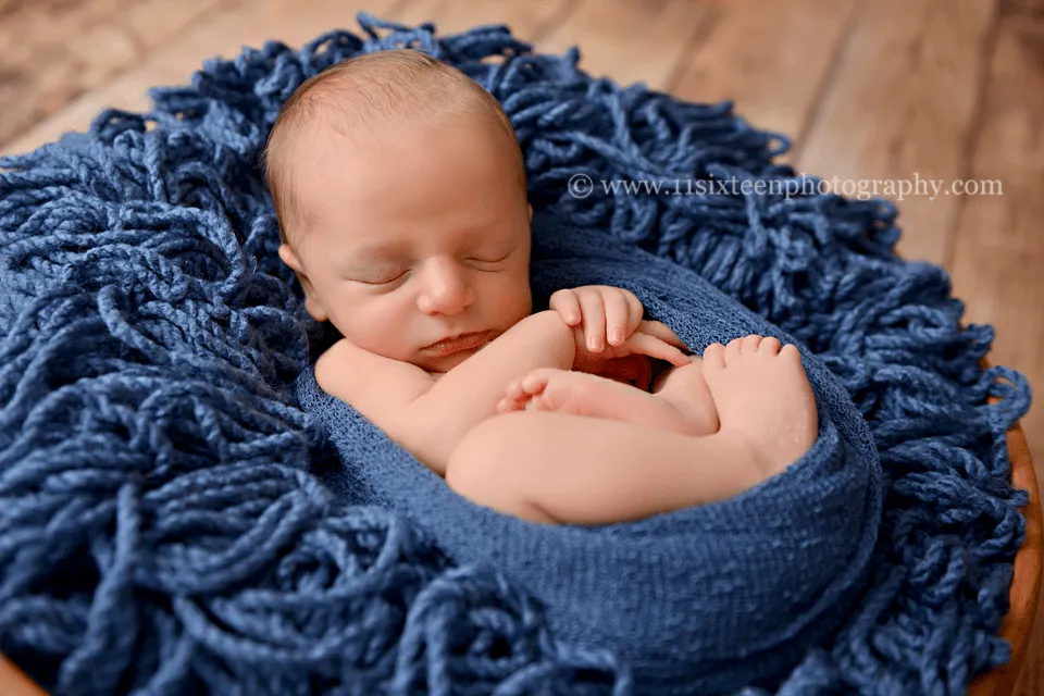 Dark Blue Jean Stretch Knit Newborn Baby Wrap
