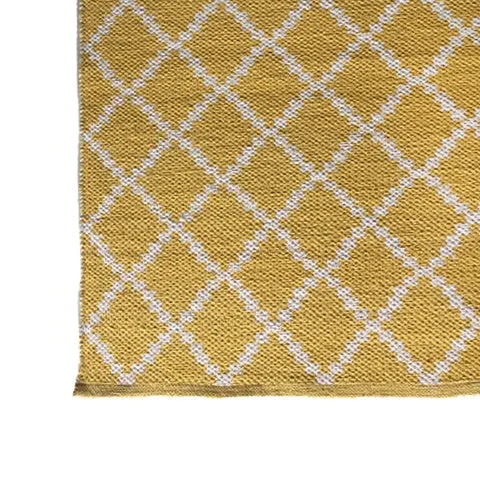 DEER Cotton Rug Geometric Warm Yellow