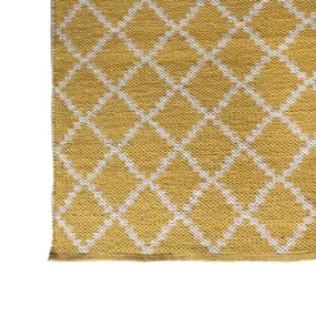 DEER Cotton Rug Geometric Warm Yellow
