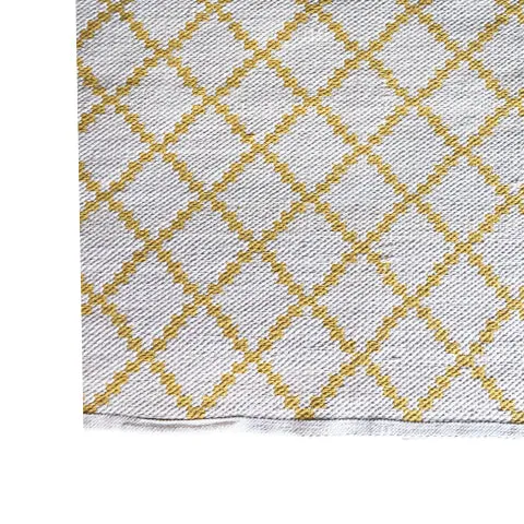 DEER Cotton Rug Geometric Warm Yellow