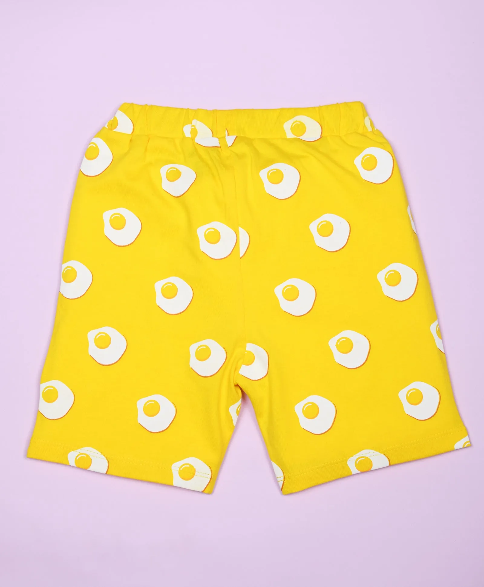 Eggs Pattern Half Sleeves T-Shirt & Shorts Set