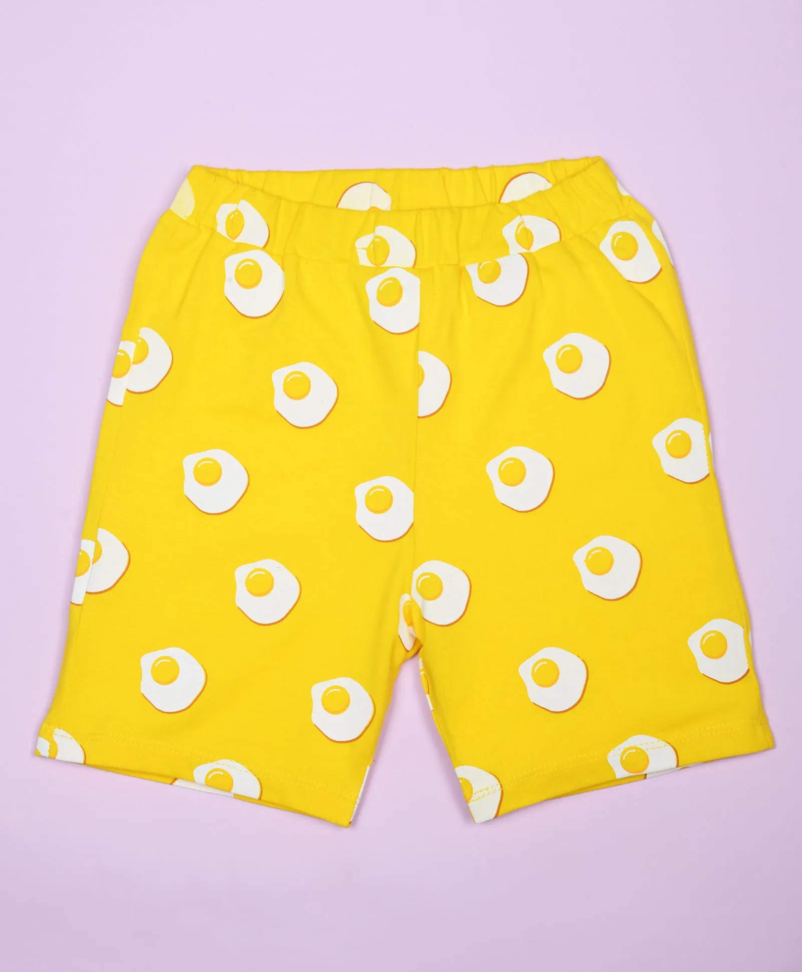 Eggs Pattern Half Sleeves T-Shirt & Shorts Set