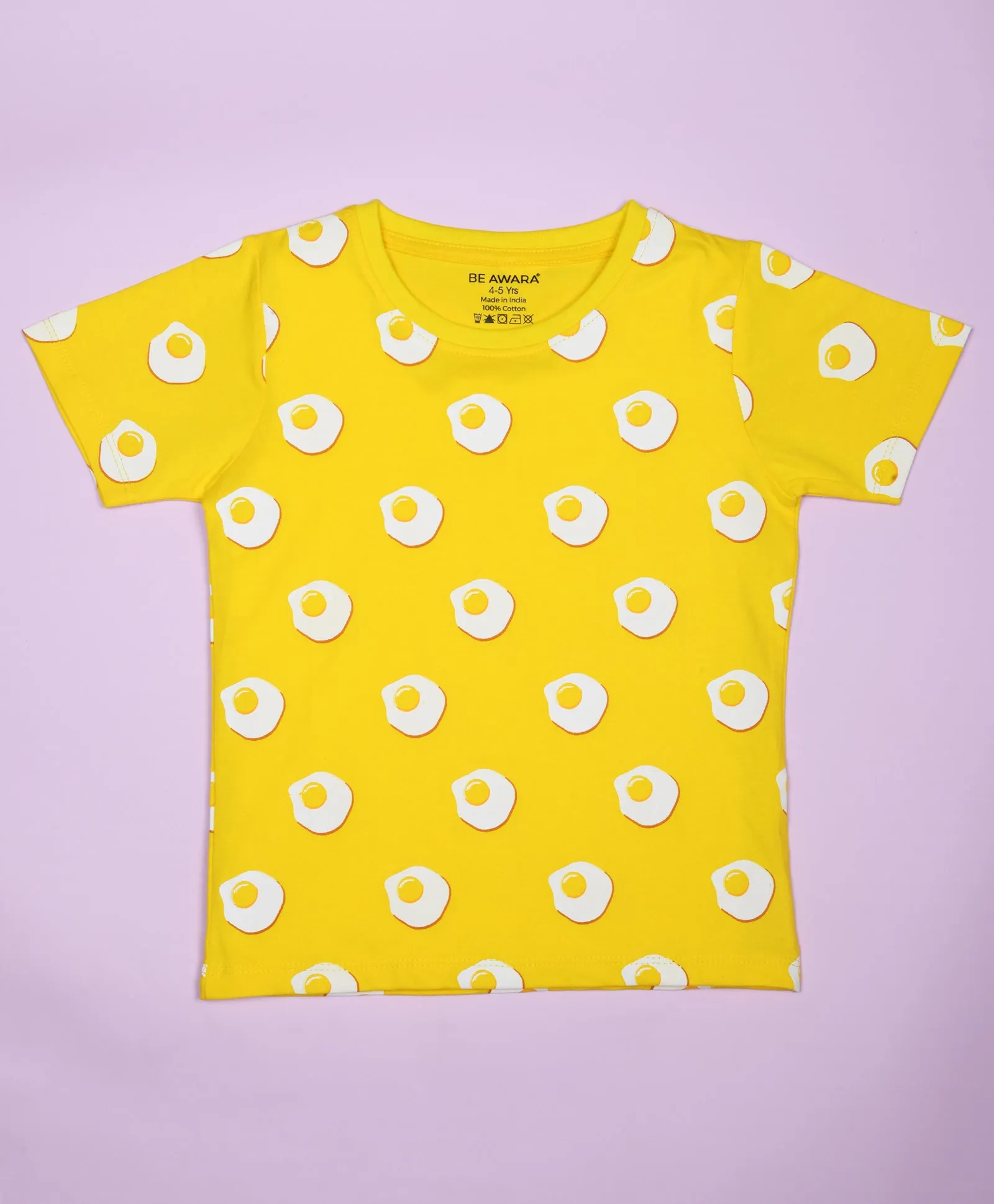 Eggs Pattern Half Sleeves T-Shirt & Shorts Set
