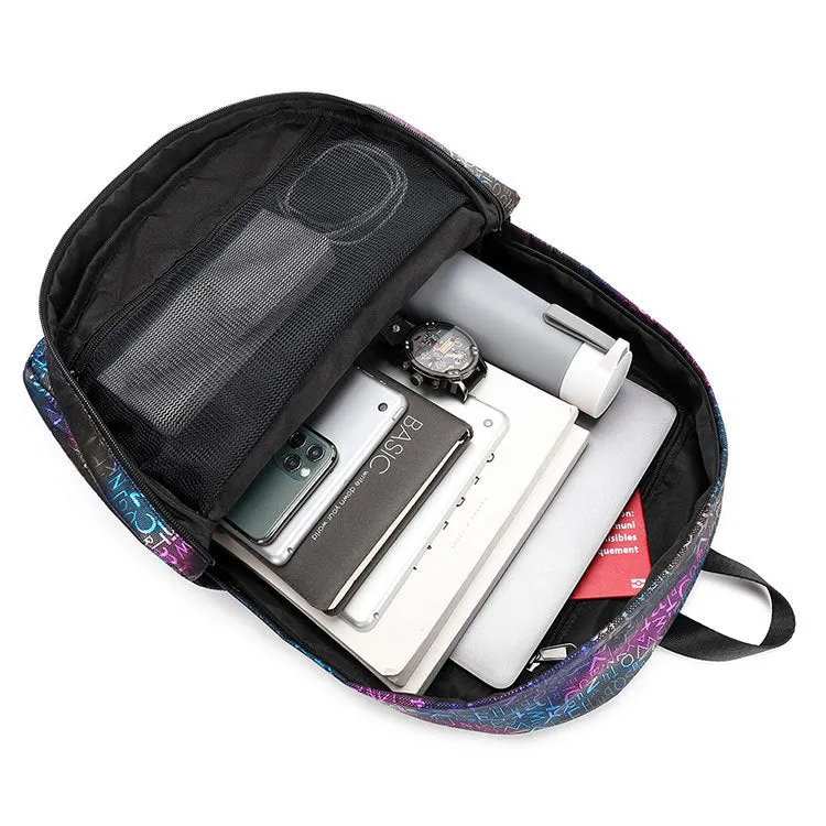 Fashion Letter Printing Backpack Quality Rucksack for Girls Boys