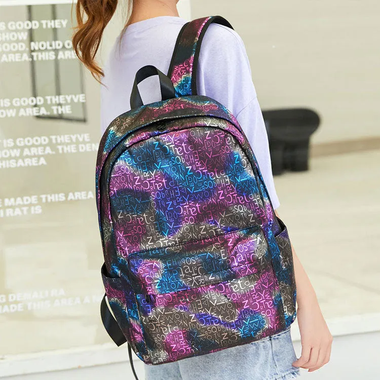 Fashion Letter Printing Backpack Quality Rucksack for Girls Boys