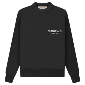 Fear of God Essentials Kids Crewneck Stretch Limo Sweatshirt, black