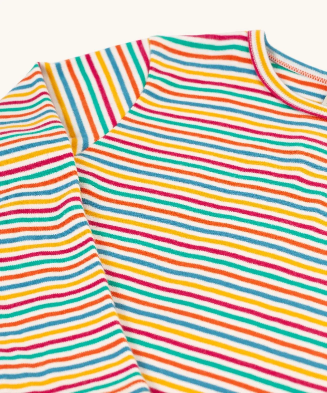 Frugi Lucia Top - Lingonberry Multi-Stripe