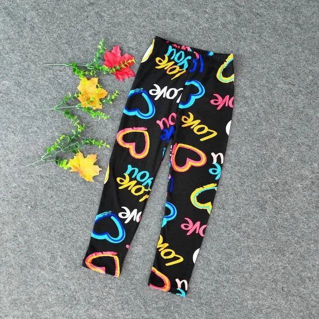 Girls Leggings Fashion Print Girls Pants 2020 Kids Clothes Sweet Slim Leggings Girl Trousers Children Clothing