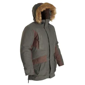 Hunting raincoat warm -20 °C green 100 SOLOGNAC, dark green