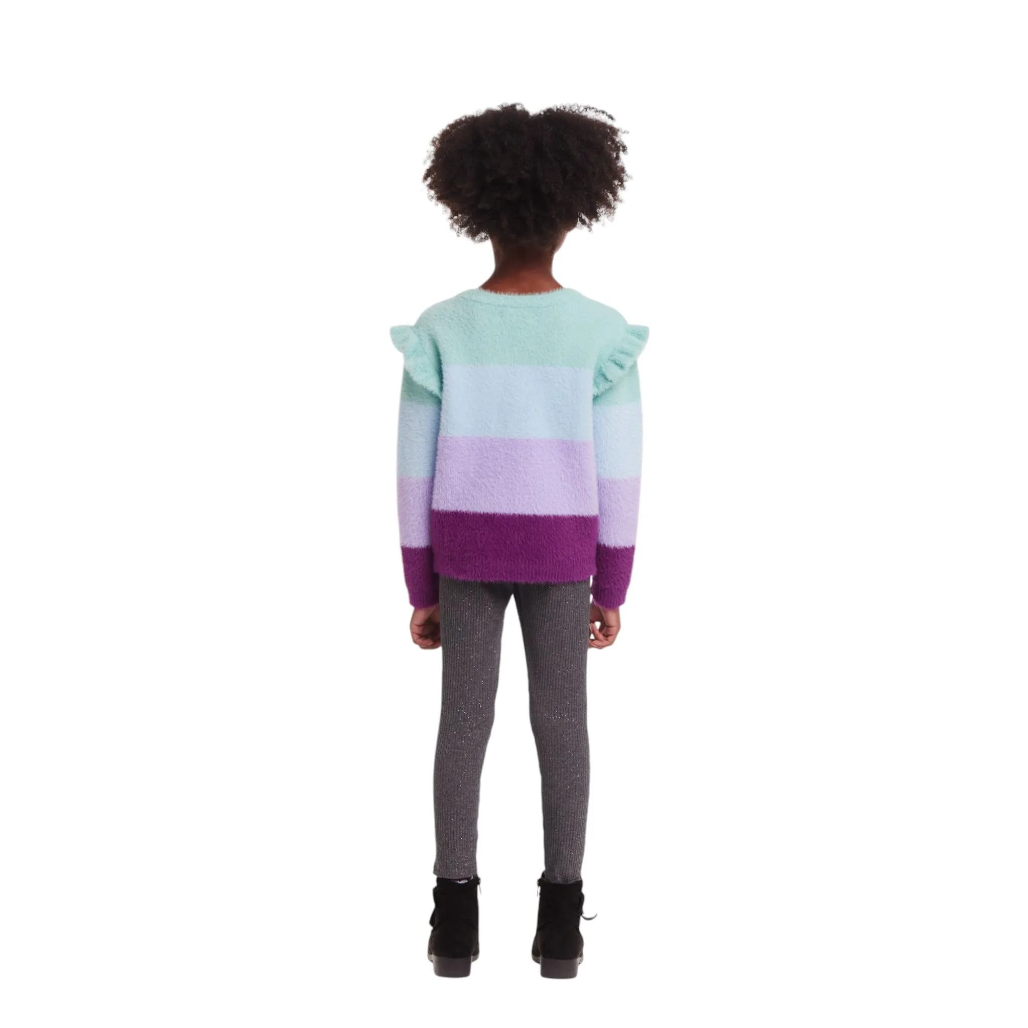 Kids (2-6x) Full Eyelash Sweater & Legging Set | Multicolor Lurex Star