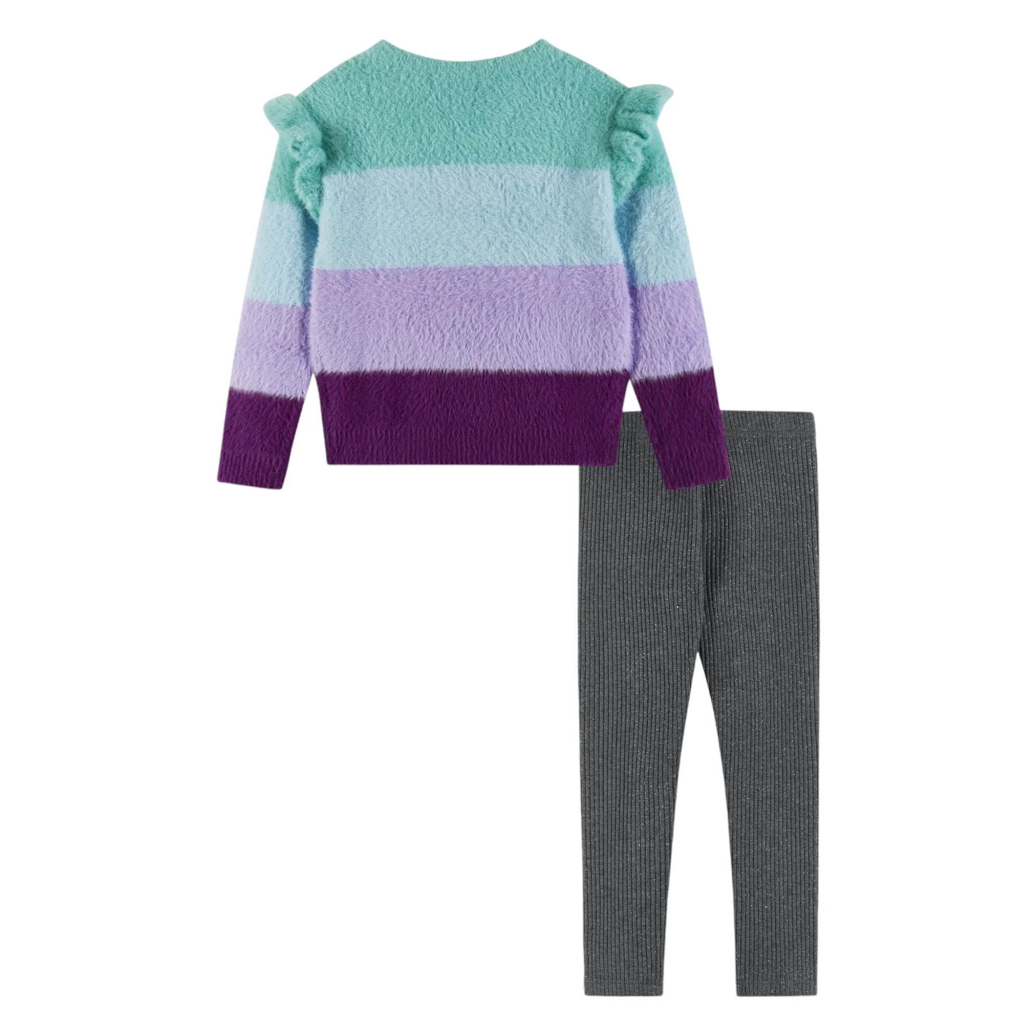 Kids (2-6x) Full Eyelash Sweater & Legging Set | Multicolor Lurex Star