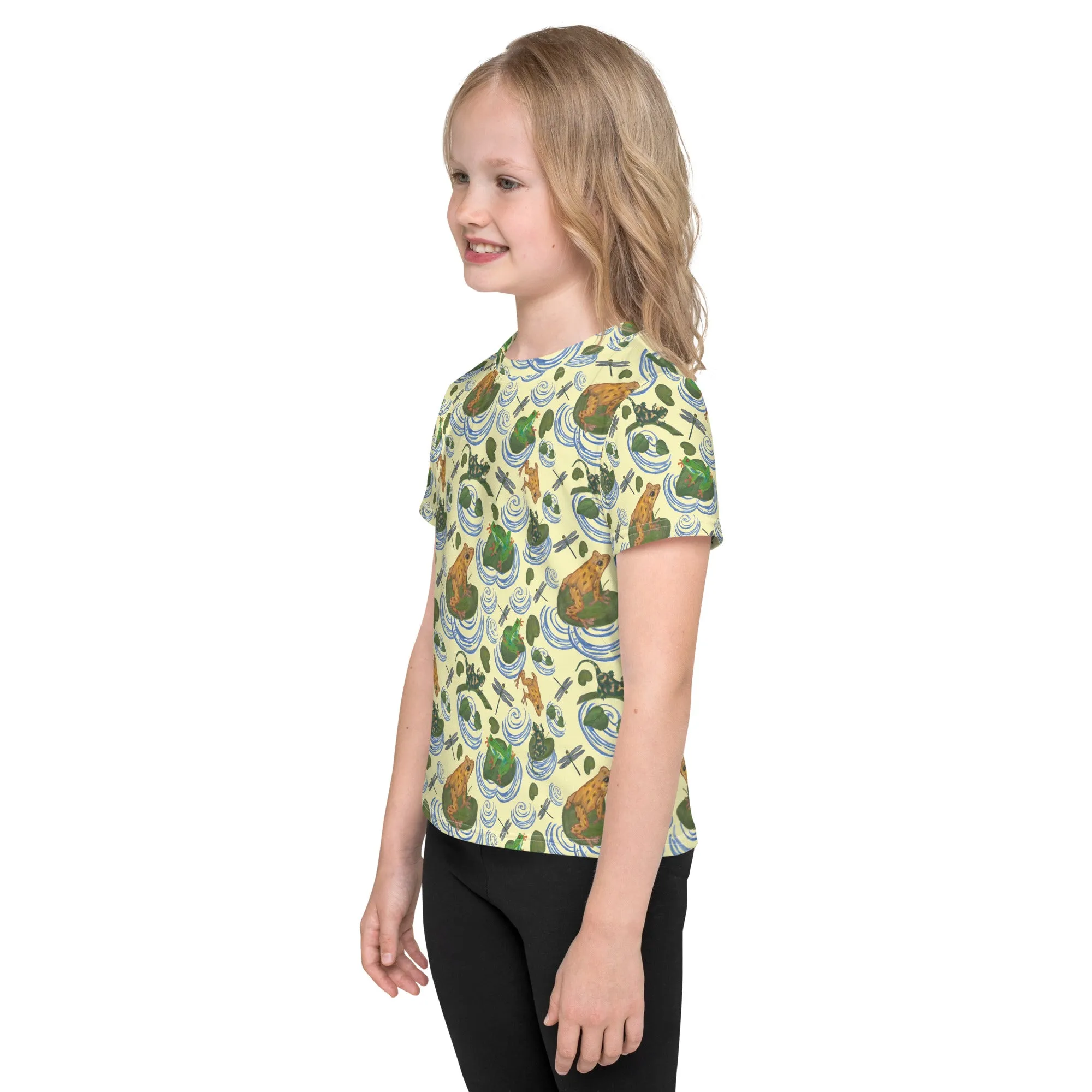 Kids crew neck t-shirt-Amphibious Friends