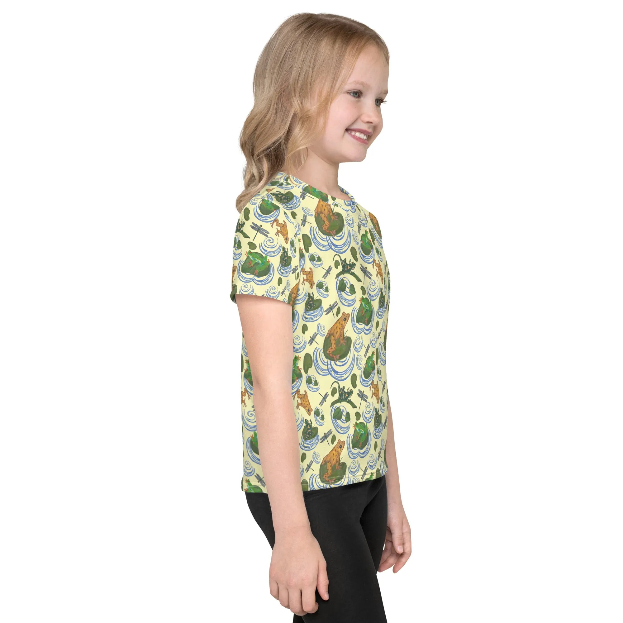 Kids crew neck t-shirt-Amphibious Friends