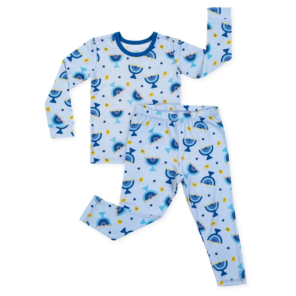 Long-Sleeve Pajama Set Menorah