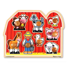 Melissa & Doug Farm Friends Jumbo Knob Puzzle 8 Pieces