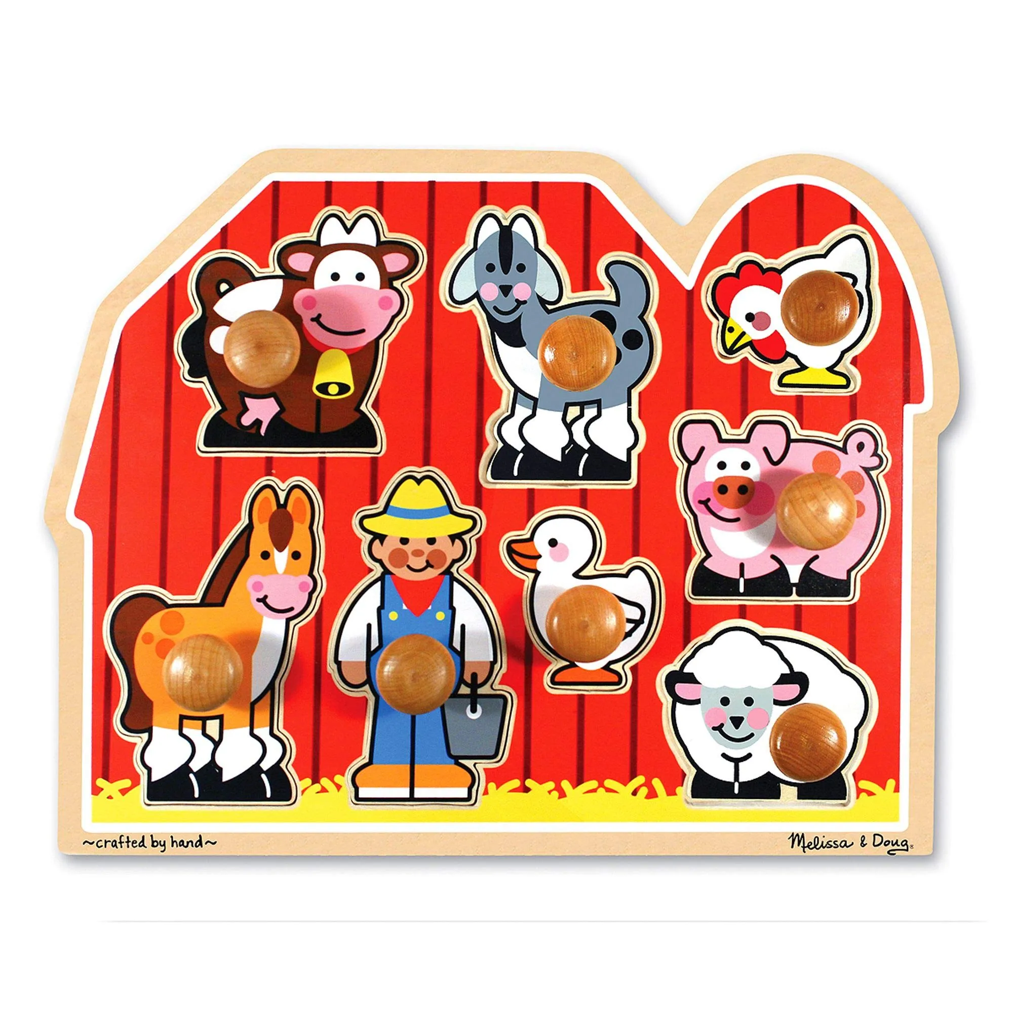 Melissa & Doug Farm Friends Jumbo Knob Puzzle 8 Pieces