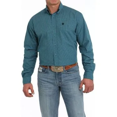 Men's Cinch Windowpane Button-Down Western Shirt MTW1105865