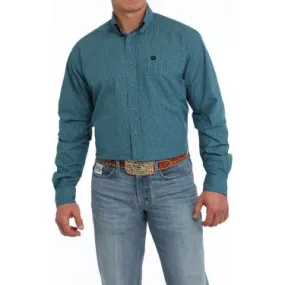 Men's Cinch Windowpane Button-Down Western Shirt MTW1105865