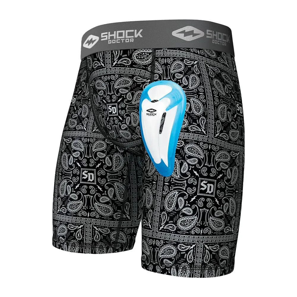 Paisley Black Core Compression Short with Bio-Flex Cup