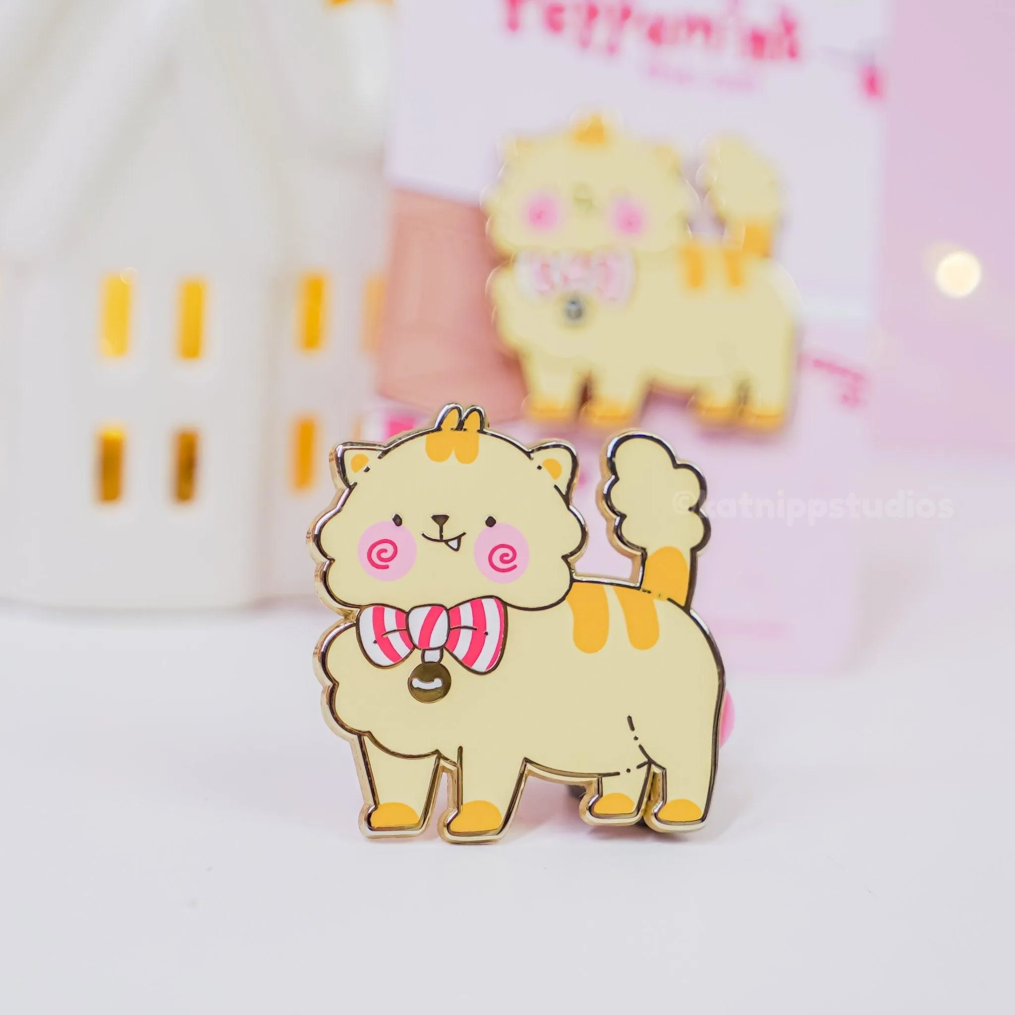 Peppamint the Cat Enamel Pin | Cute Kawaii Cat Pin Badge | Collectible Cat Lover Accessory