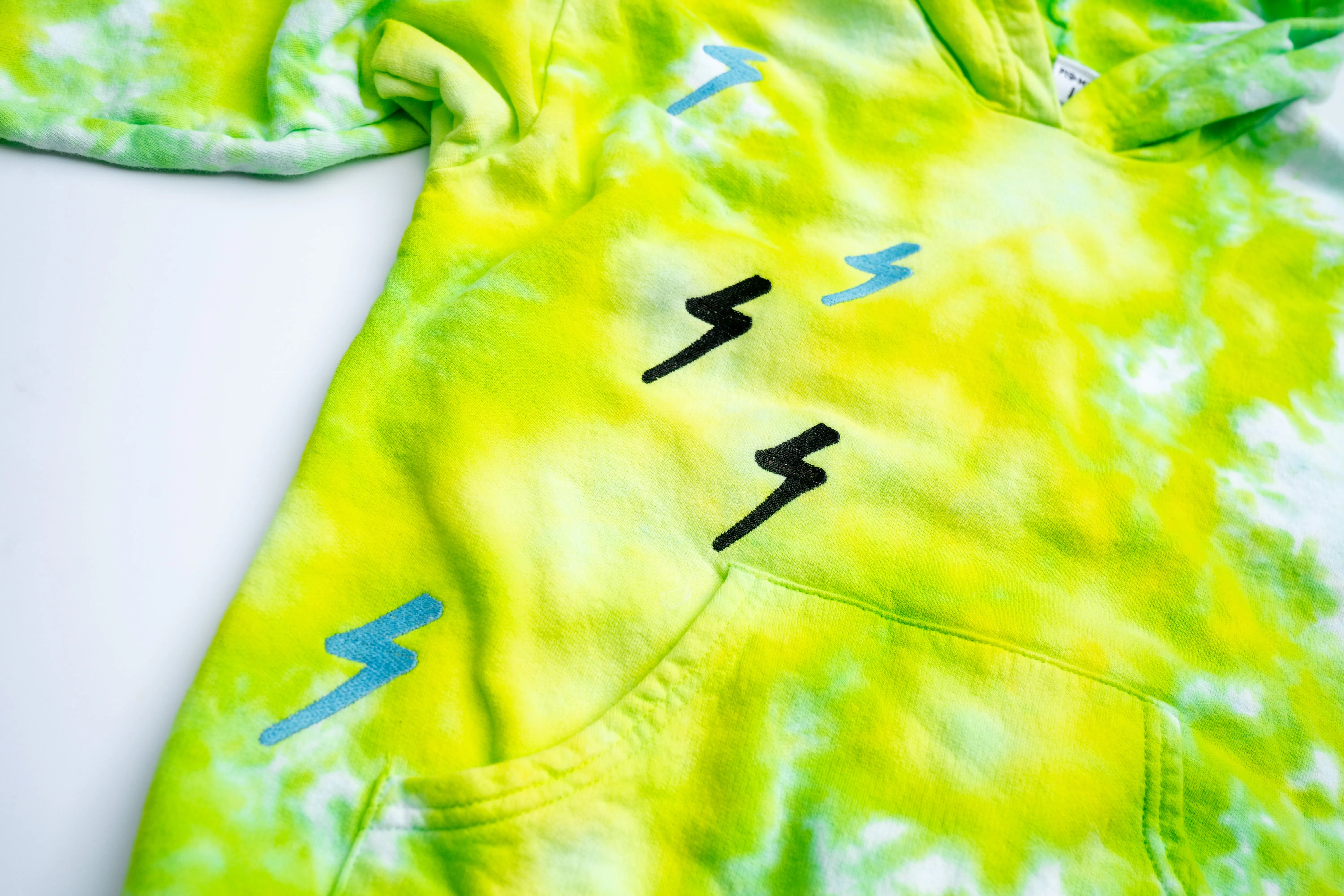 PigMint PUNK Kid's Hoodie, Lemon-Lime, Size 10