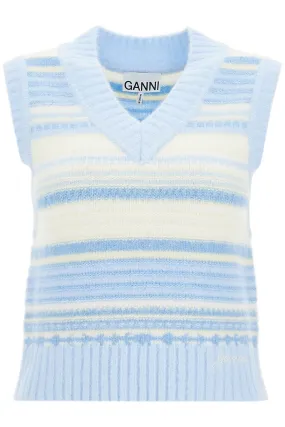 "soft striped knit vest with a comfortable K2258 SKYWAY