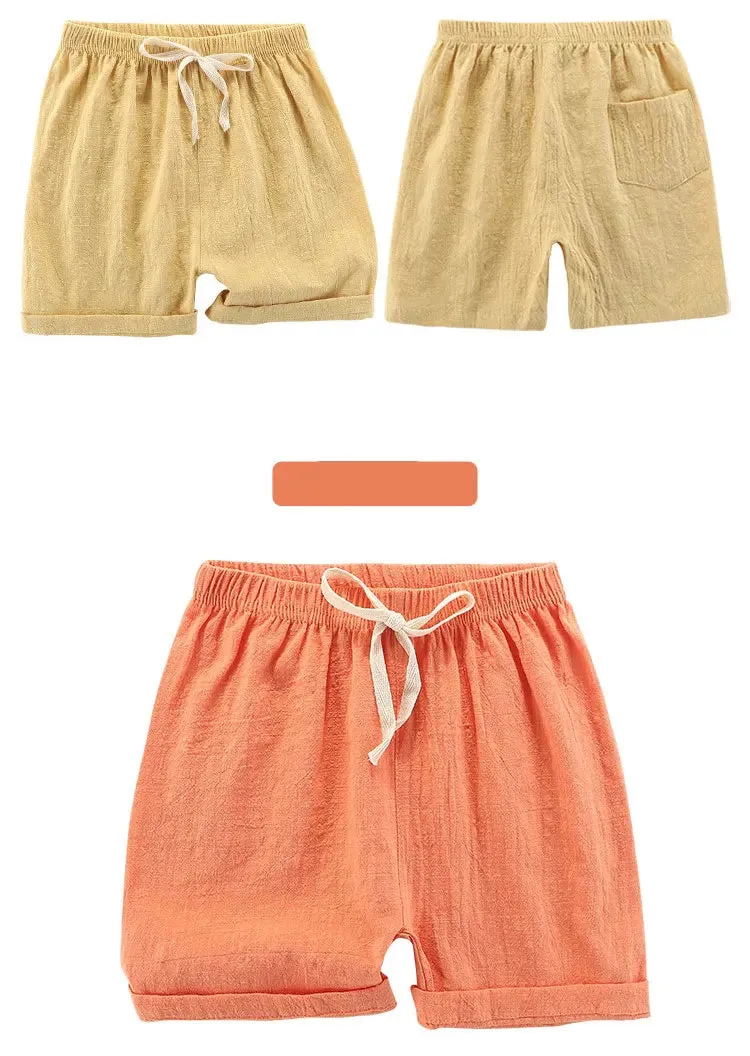 Short Pants Children Shorts for Boys Girls  Clothes Cotton Solid Breathable Summer  Casual Sports Beach Kids Shorts ElasticYoung