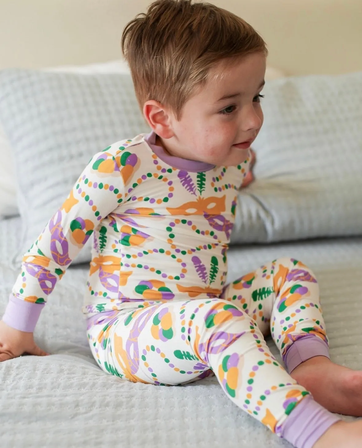 Southern Slumber Bamboo Pajama Set - Mardi Gras