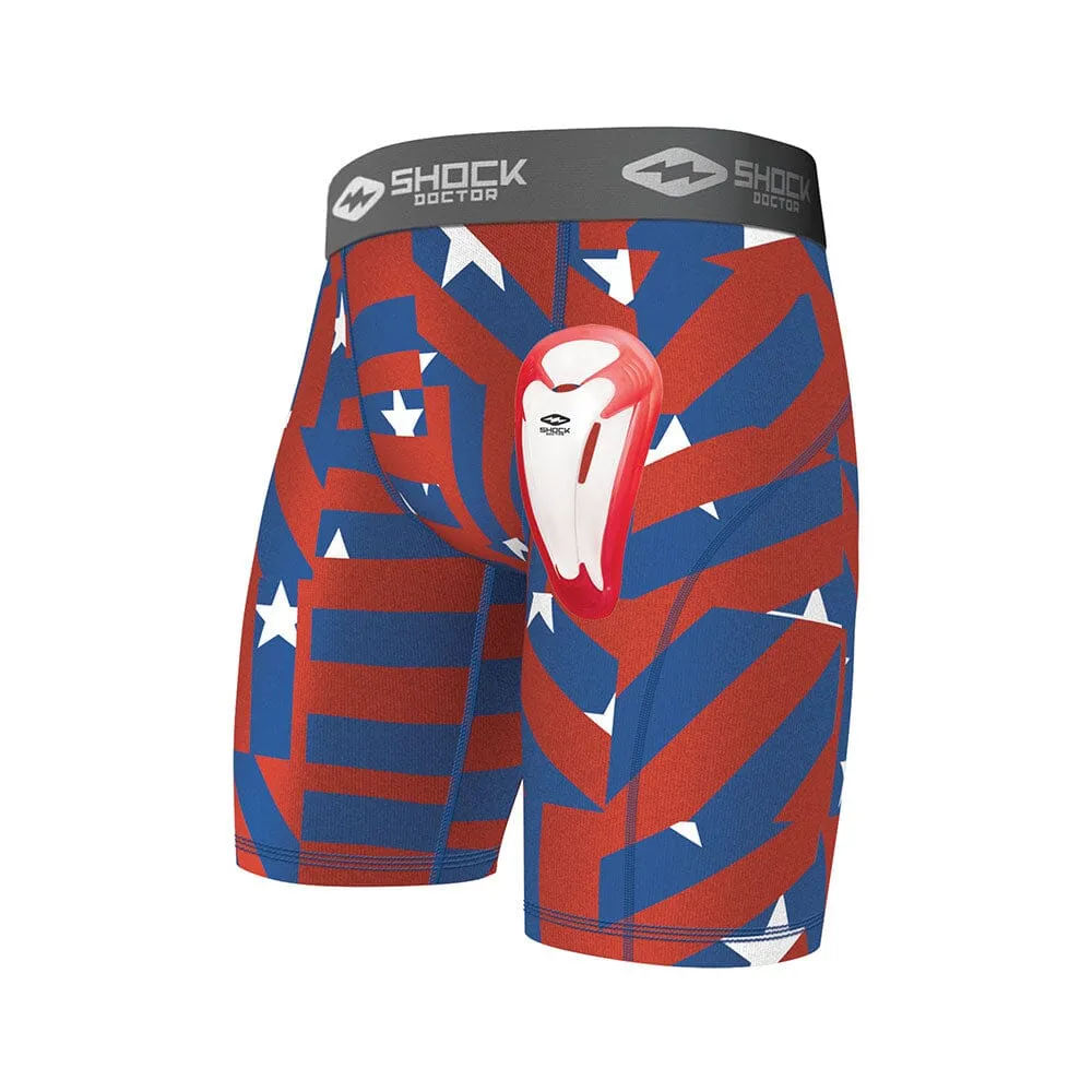 Stars and Stripes Core Compression Short with Bio-Flex Cup