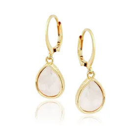 Surgical Steel Mother of Pearl Teardrop Earrings