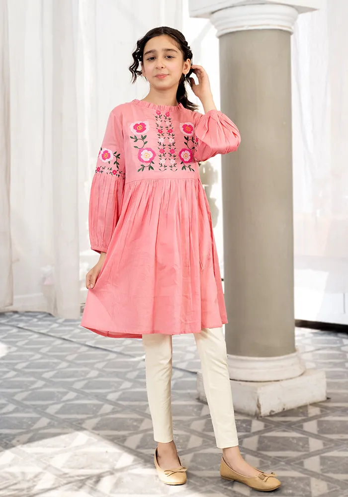 Tea Pink Embroider Top
