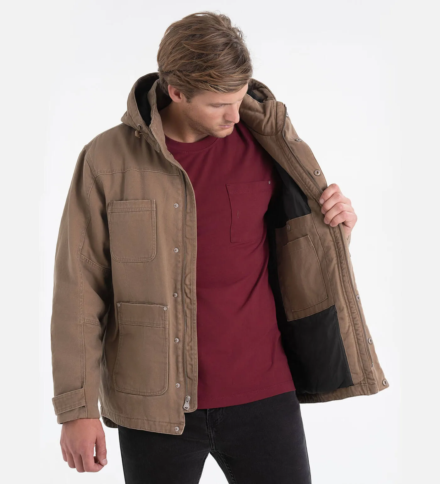 Premium Heavyweight Stone-Washed Canvas Insulated Jacket by Thorogood Iron River