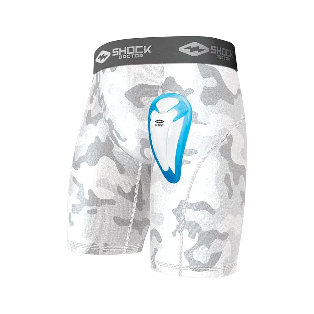 White Camo Core Compression Short with Bio-Flex Cup